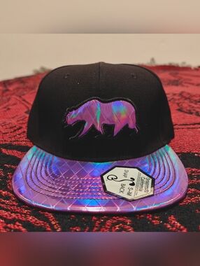 Purple and Black Grassroots Snapback Hat
